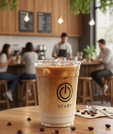 8oz Flat Shape PET Cup