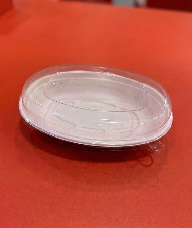 18oz Bagasse bowl ovel shape With Pet Lid